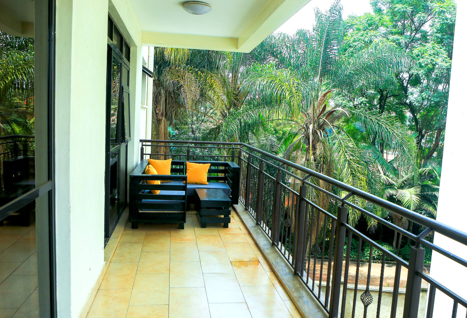 Planted balcony lounge at a Hynvest residence, Westlands, Nairobi