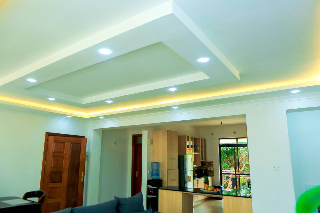 Living room with recessed lighting, Westlands, Nairobi